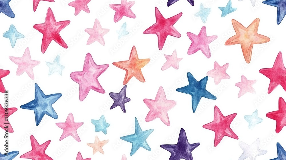 Seamless watercolor stars pattern featuring hand drawn doodle designs perfect for festive occasions and baby decor wallpaper textile art cards banners Seamless watercolor stars pattern featuring hand drawn doodle designs perfect for festive occasions and baby decor wallpaper textile art cards banners