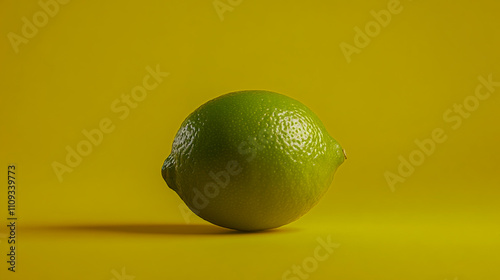 Fresh lime isolated on a clean background, highlighting its vibrant color and texture photo