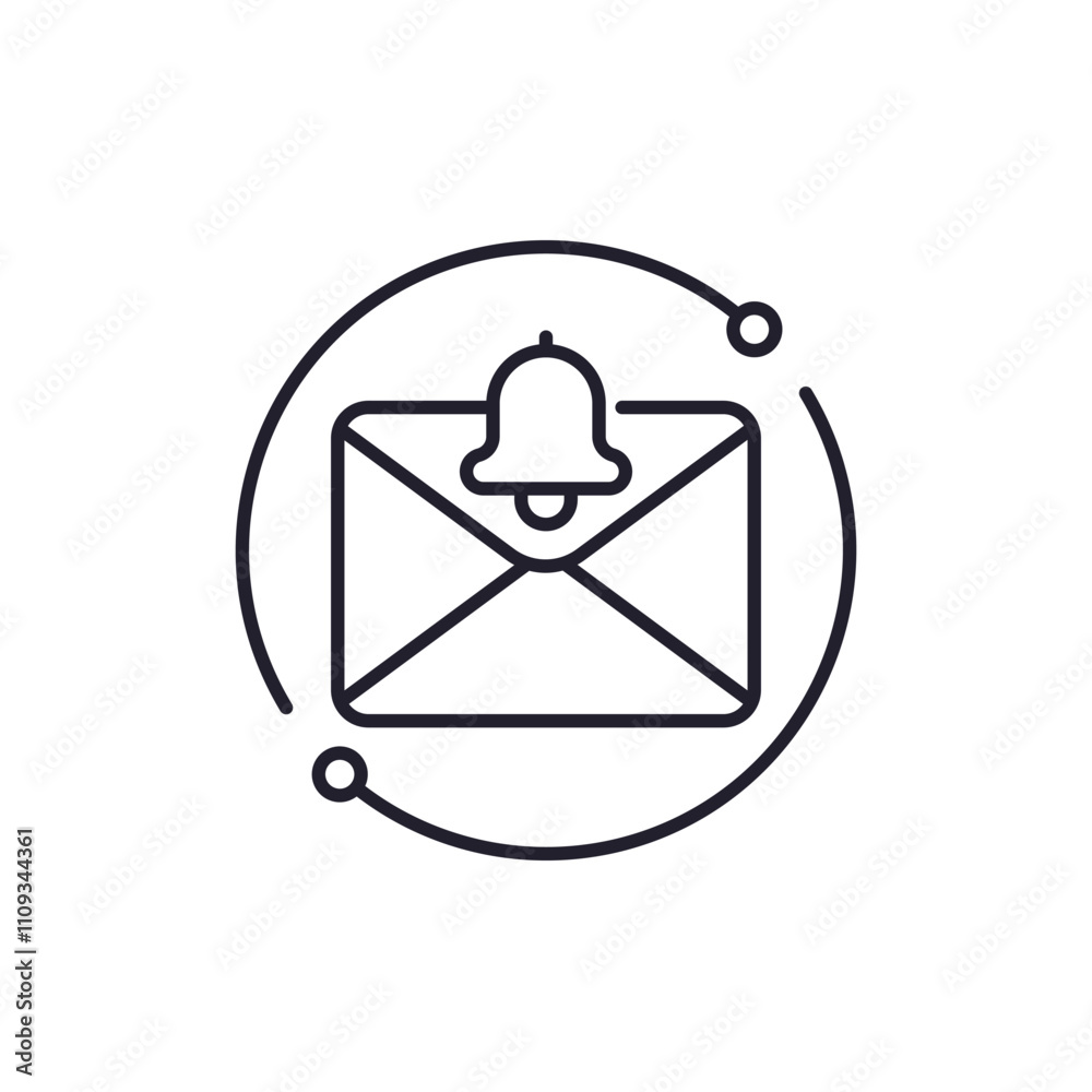 Obraz premium email notification line icon on white