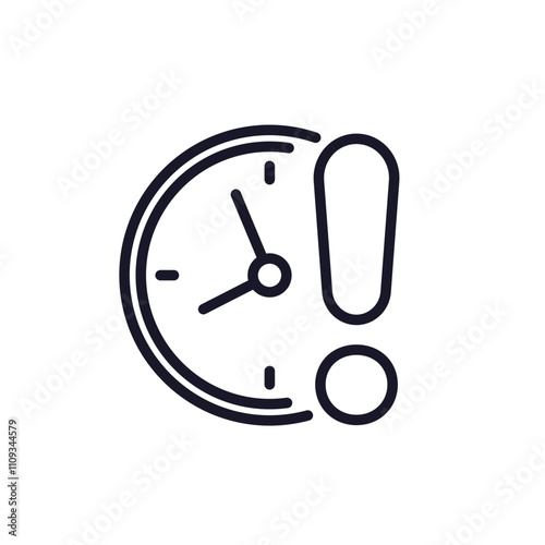 shelf life icon on white, expire time line vector