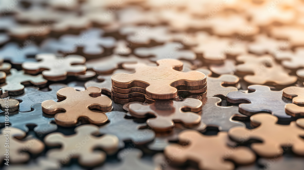 Stacked Puzzle Pieces Form A Solution Stacked Puzzle Pieces Form A Solution