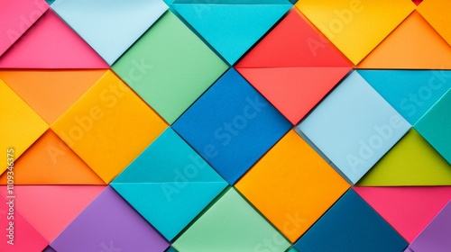 Colorful geometric triangle pattern background.