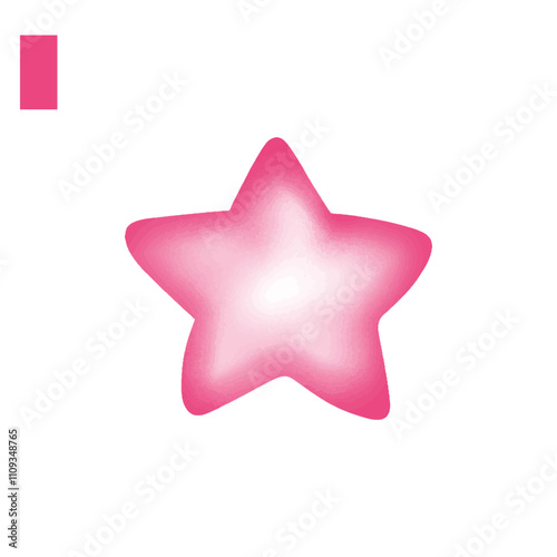 watercolor star variant color isolated on white backgrond