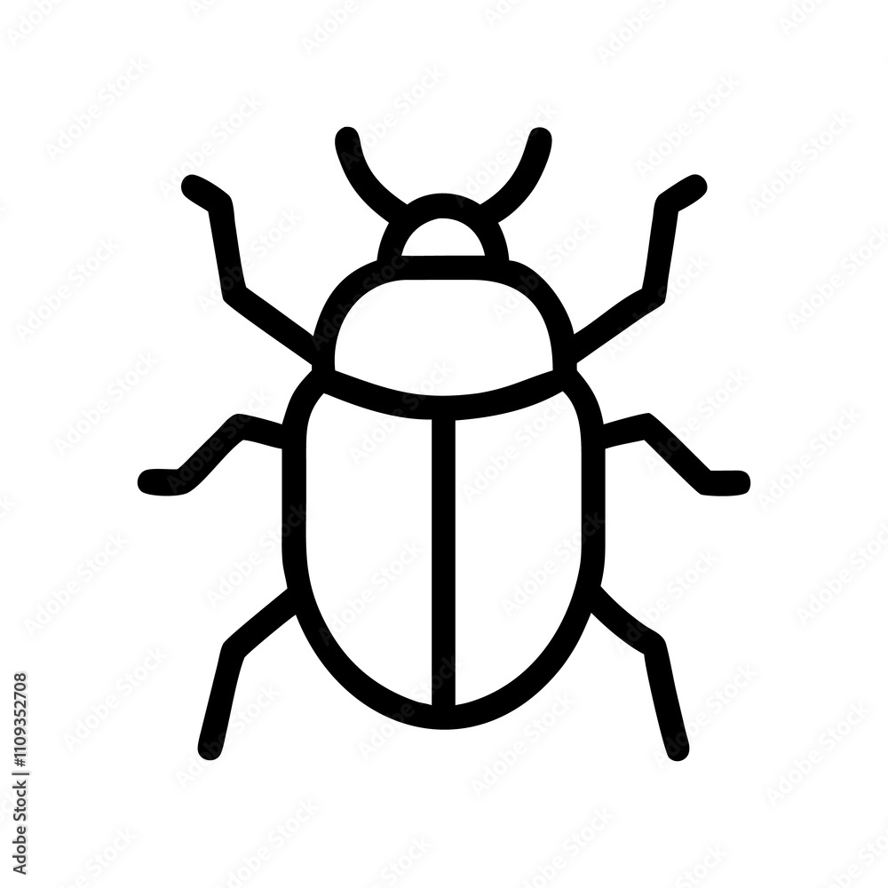 Insects flower beetle silhouette vector illustration Insects flower beetle silhouette vector illustration