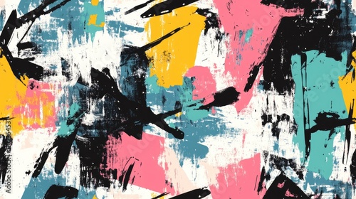 Seamless pattern featuring a cool abstract texture with a messy artistic design ideal for modern textile applications