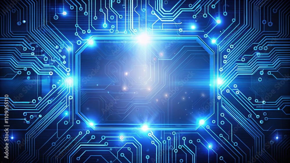 Abstract technology background with glowing digital circuits and lines, technology, abstract, background, futuristic Abstract technology background with glowing digital circuits and lines, technology, abstract, background, futuristic