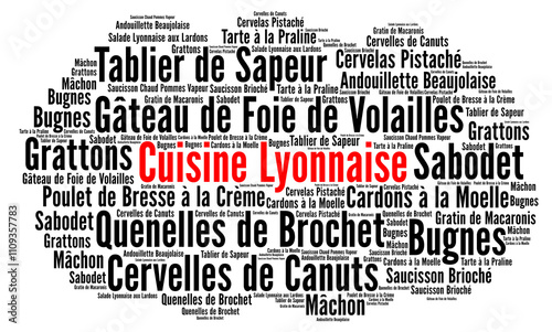 Cuisine Lyonnaise nuage de mots photo