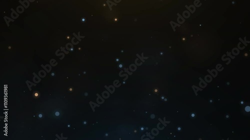Falling magical particles of dust or sparkles. Glowing sparkles background. Christmas light, magic spray. Video 4k.
