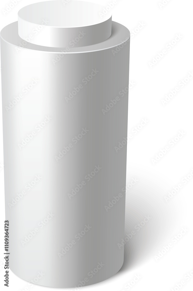3d white podium Cube column base 3d white podium Cube column base