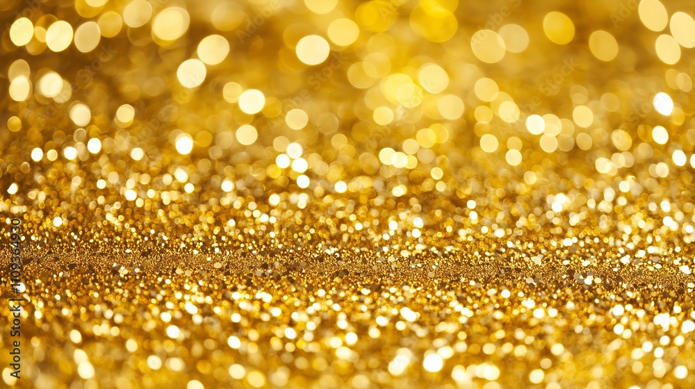 Abstract golden background with bokeh effect and shining defocused glitters. Festive gold texture for Christmas, New Year, birthday, celebration, greeting, victory, success, magic party. Abstract golden background with bokeh effect and shining defocused glitters. Festive gold texture for Christmas, New Year, birthday, celebration, greeting, victory, success, magic party.