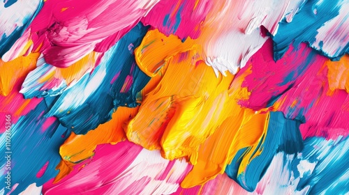 Seamless abstract texture pattern featuring vibrant acrylic paint strokes ideal for textile design or background use