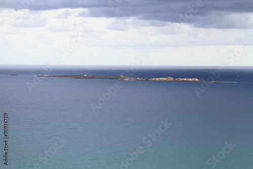 Wallpaper Mural Scenic view of Tabarka Island from a lookout near Santa Pola lighthouse in Spain Torontodigital.ca