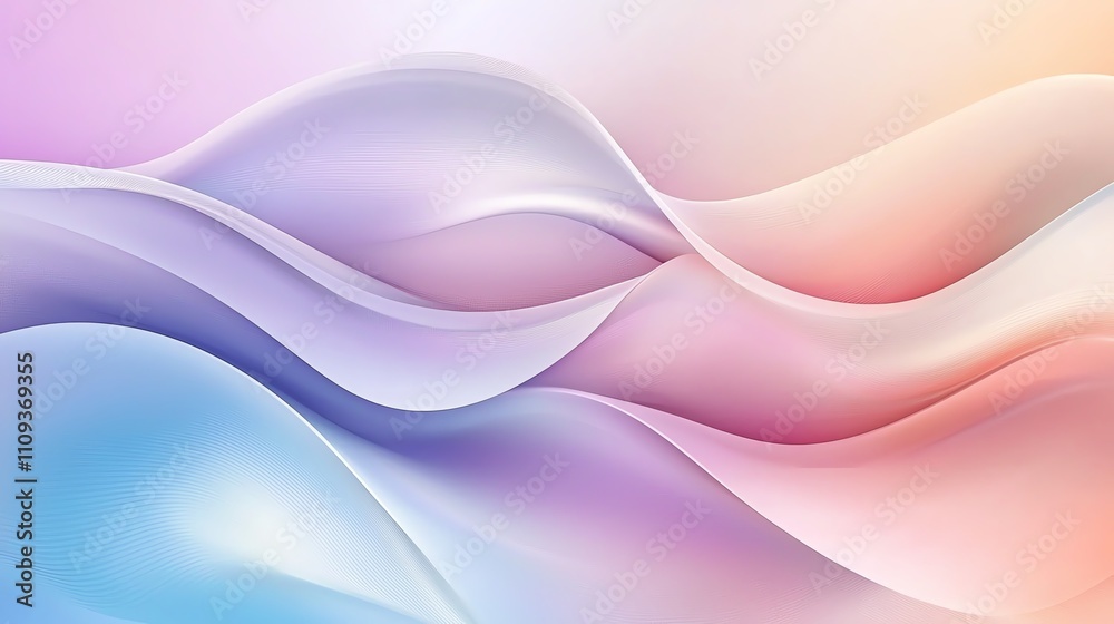 Obraz premium A vibrant abstract background featuring soft waves in pastel colors