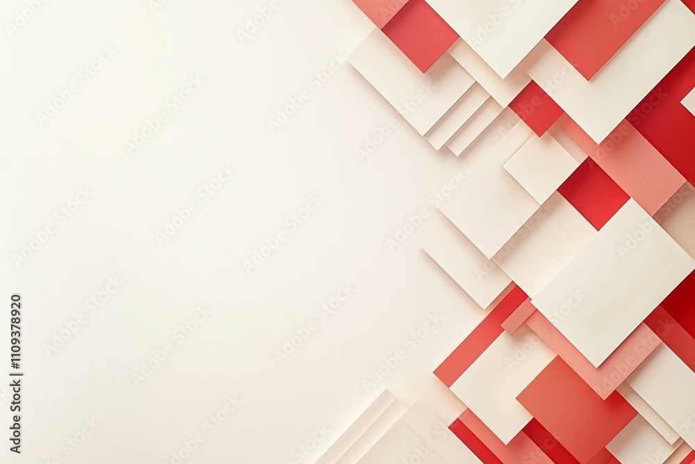 A vibrant composition of layered red and white geometric shapes creates a modern and dynamic backdrop. Perfect for creative projects, presentations, or artistic expressions. A vibrant composition of layered red and white geometric shapes creates a modern and dynamic backdrop. Perfect for creative projects, presentations, or artistic expressions.