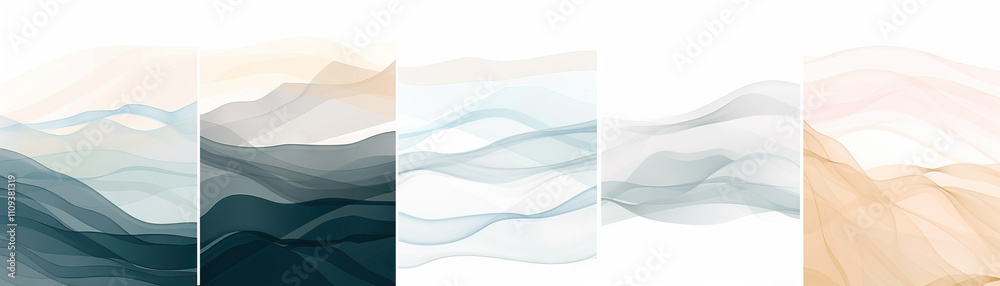 Obraz premium Minimal abstract backgrounds are the blank canvas awaiting interpretation: Depict a blank canvas with subtle textures and gradients, symbolizing the potential for interpretation and imagination