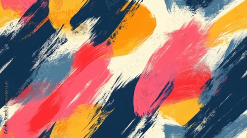 Brushed painted abstract background with vibrant strokes perfect for digital or print design photo