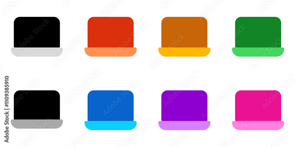 Editable vector blank laptop computer screen icon. Part of a big icon set family. Perfect for web and app interfaces, presentations, infographics, etc Editable vector blank laptop computer screen icon. Part of a big icon set family. Perfect for web and app interfaces, presentations, infographics, etc