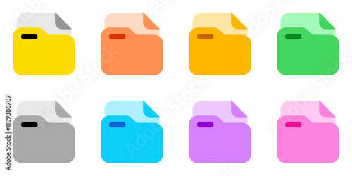 Editable vector file document folder icon. Part of a big icon set family. Perfect for web and app interfaces, presentations, infographics, etc