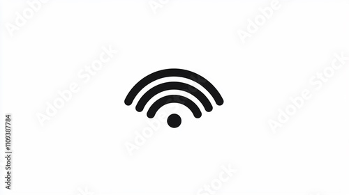Wireless signal indicator icon representing connectivity and network strength