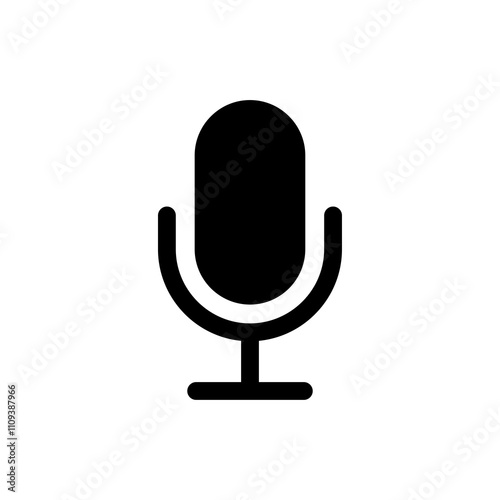 Microphone Icon. microphone sign. Karaoke mic. Podcast microphone symbol isolated on transparent background, microphone PNG