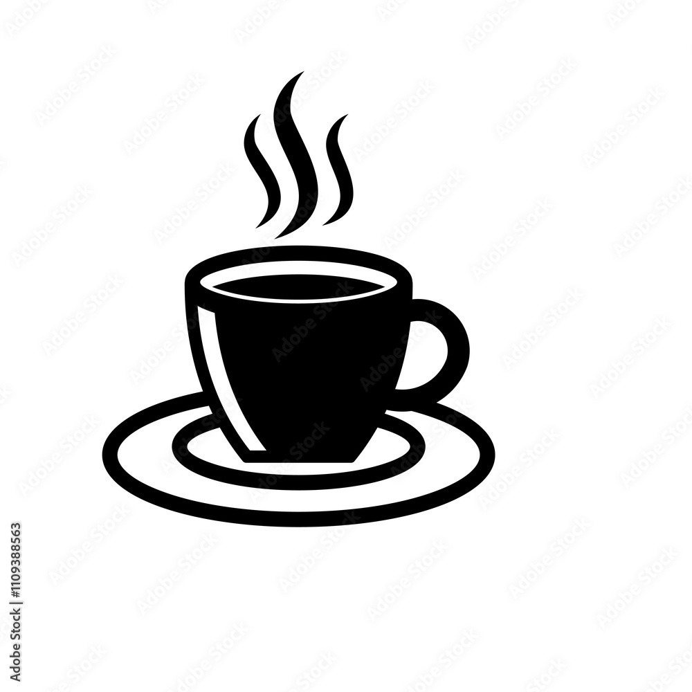 Obraz premium Coffee cup icon. coffee cup symbol isolated on transparent background, coffee cup PNG