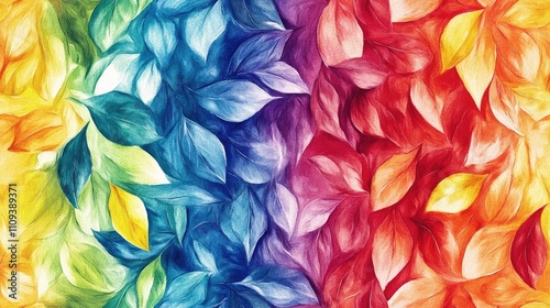 LGBT colors seamless pattern created with a smartphone application vibrant watercolor background