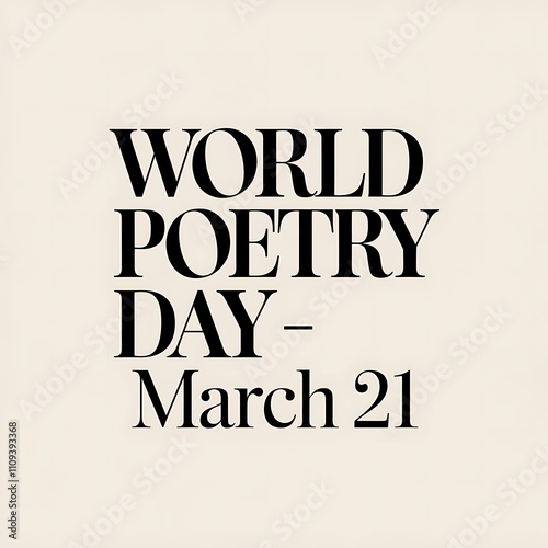 World Poetry Day March Twenty One Celebration photo