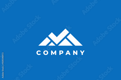 mountain hill logo design modern minimal sporty