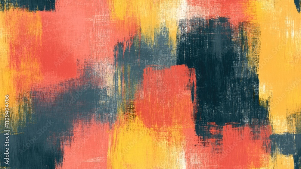Fototapeta premium Seamless pattern of a brushed painted abstract background featuring dynamic brush strokes for versatile design applications