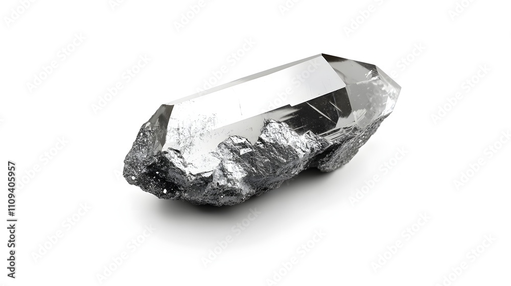 Titanium quartz stone isolated on the white background. Titanium quartz stone isolated on the white background.