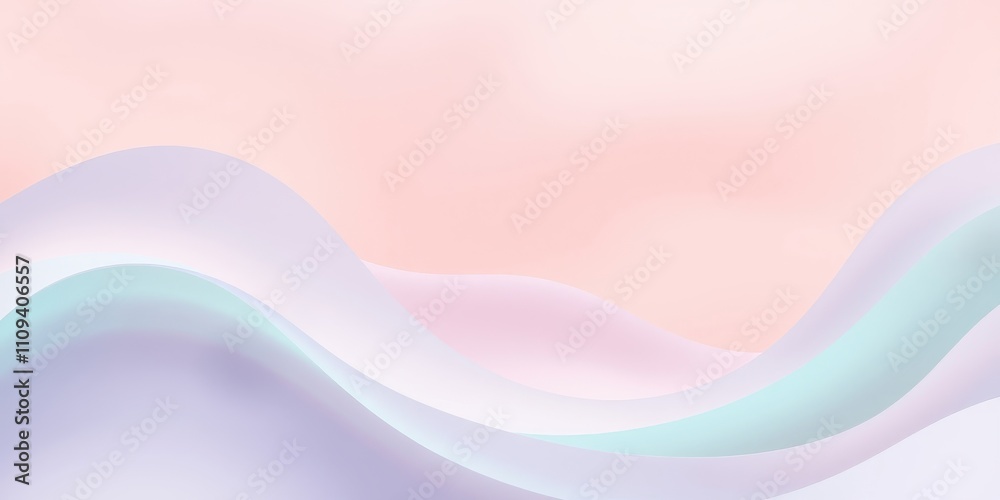 Fototapeta premium Abstract Wavy Background with Soft Pastel Hues and Gradient Shadows