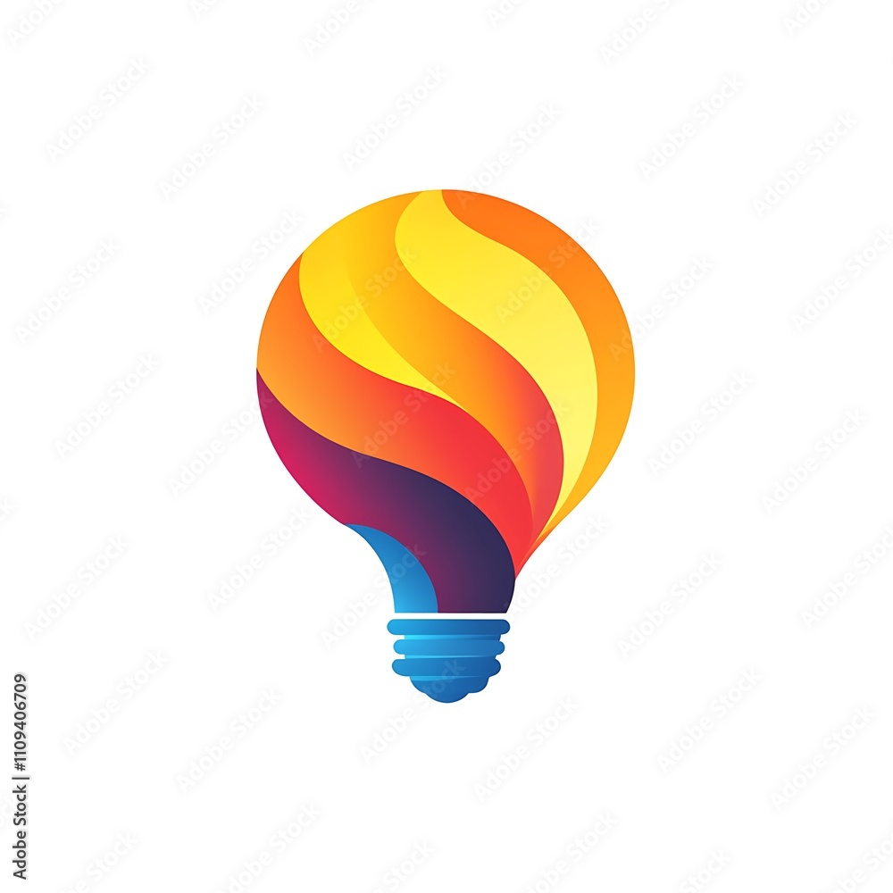 Obraz premium Sleek vector idea logo template for creativity image