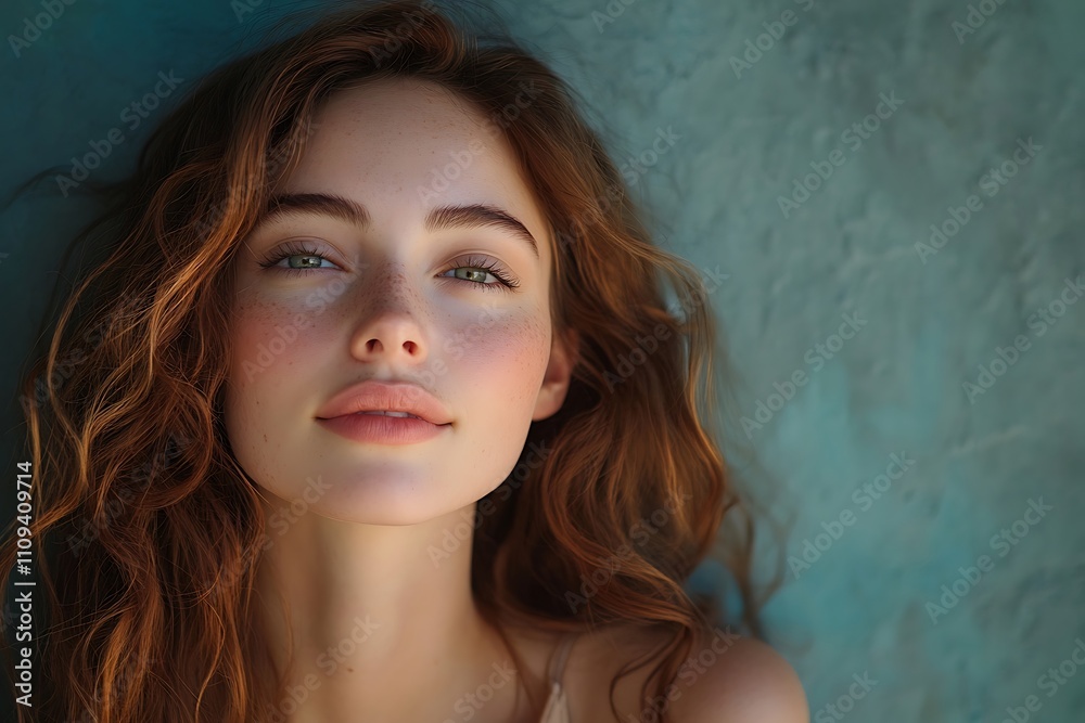 Serene Redhead Model Minimalist Peaceful Portrait Serene Redhead Model Minimalist Peaceful Portrait
