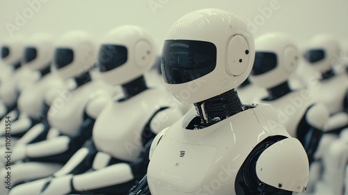 Wallpaper Mural Futuristic Robots AI Technology Automation Innovation Torontodigital.ca