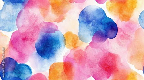 Vibrant watercolor seamless pattern featuring beautiful abstract shapes perfect for contemporary design projects