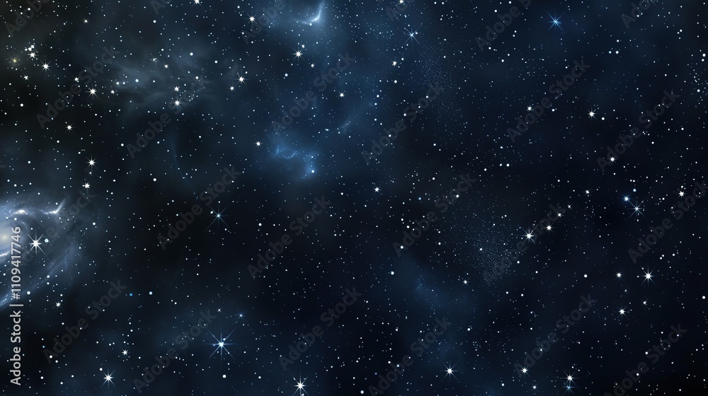 Obraz premium Panorama with many stars in sky