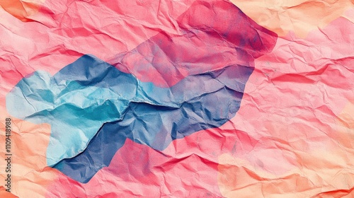 Wallpaper Mural Seamless pattern featuring crumpled poster texture abstract tone tape and watercolor pastel elements ideal for textile and wallpaper design Torontodigital.ca