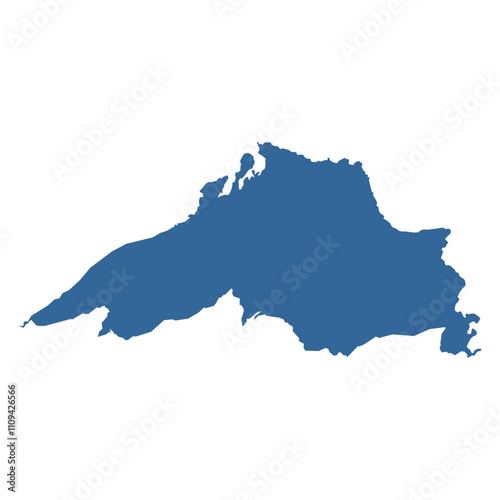 Vector outline shape of Lake Superior