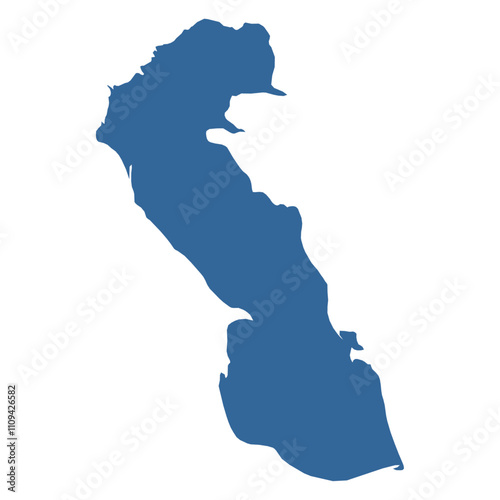 Vector outline shape of the Caspian Sea