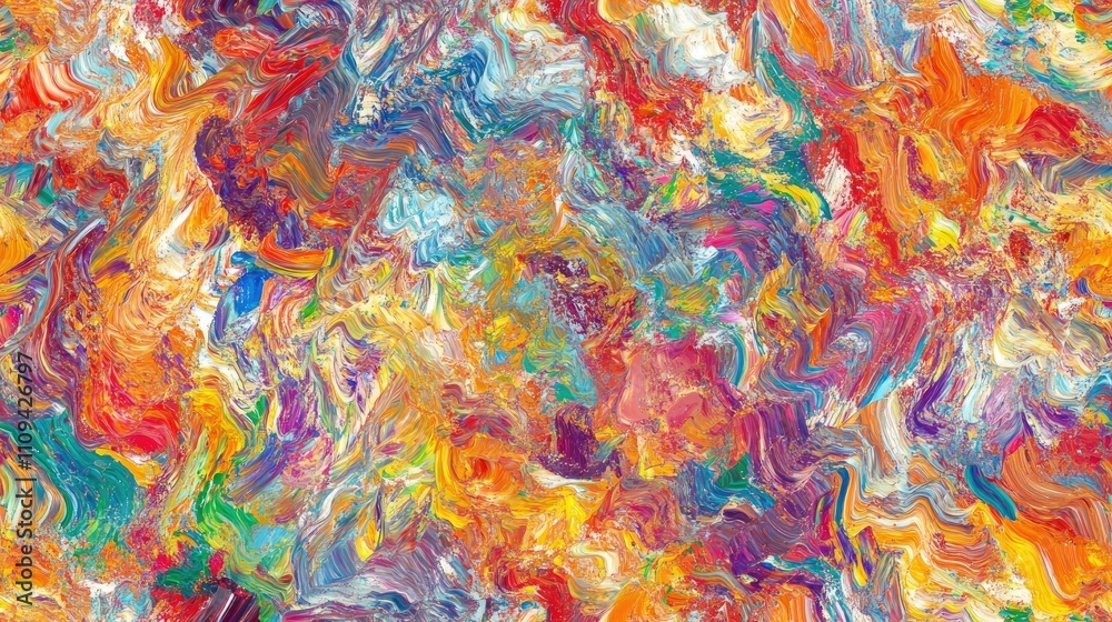 Seamless abstract oil texture pattern with vibrant colors on canvas perfect for modern art applications Seamless abstract oil texture pattern with vibrant colors on canvas perfect for modern art applications