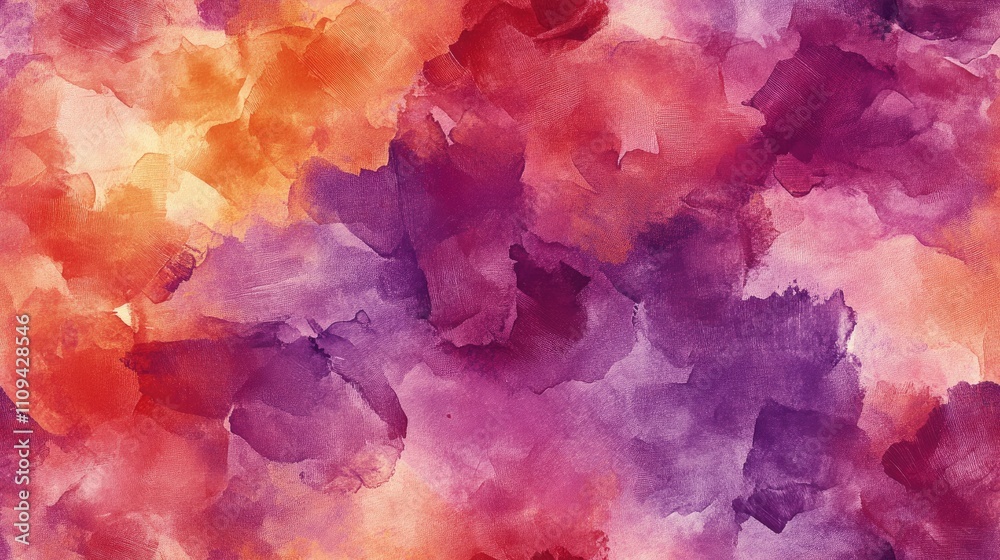 Fototapeta premium Seamless watercolor paper background featuring abstract brush strokes perfect for artistic designs and creative projects