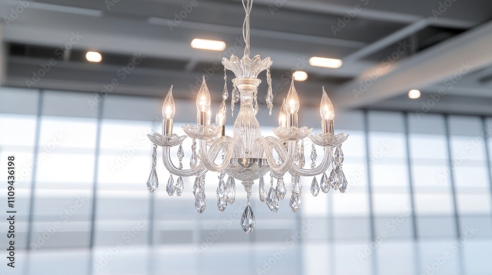 A chandelier with a lot of lights hanging from it A chandelier with a lot of lights hanging from it