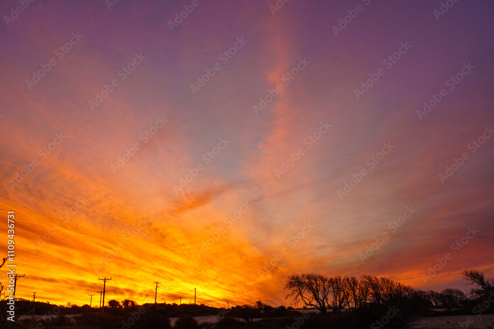 Trearddur Bay winter Sunrise with frost Trearddur Bay winter Sunrise with frost