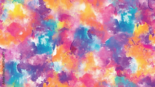 Vibrant seamless pattern featuring abstract watercolor designs perfect for textiles and home decor