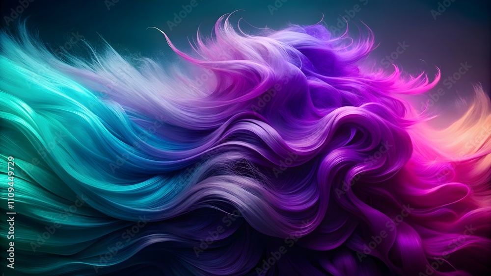 Vibrant Gradient of Flowing Abstract Colors in Turquoise and Purple Vibrant Gradient of Flowing Abstract Colors in Turquoise and Purple