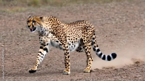 Slow Motion of a Wild Cheetah Running at Full Speed