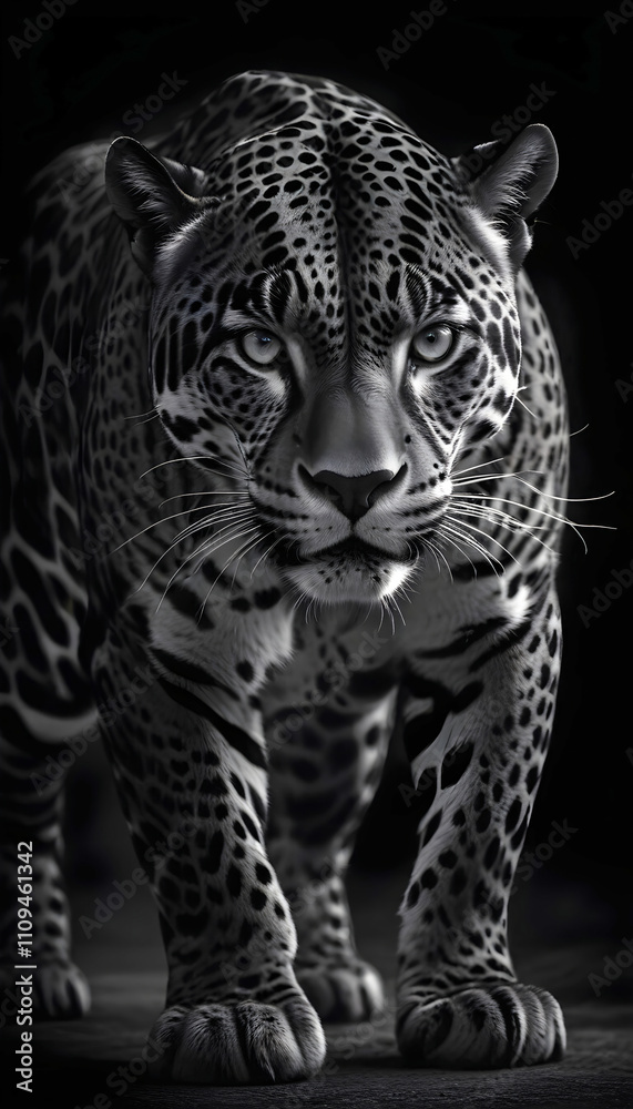 Fototapeta premium Leopard Wildlife Majestic Nature Life Poster Wallpaper