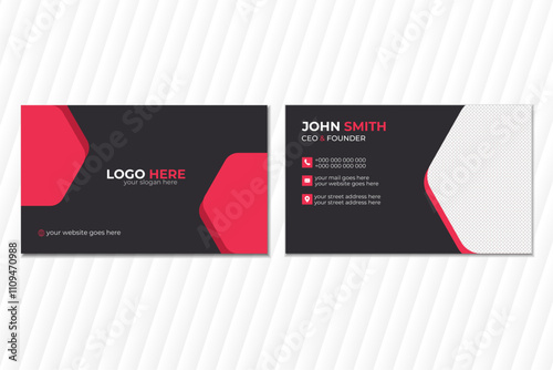 Business card design template, Clean professional business card template, visiting card, business card template.