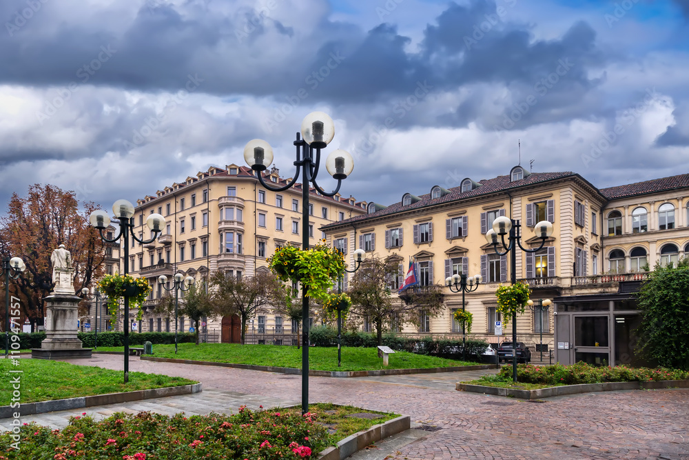 Fototapeta premium Piazza Solferino, Turin, Italy