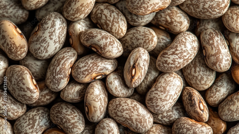 Obraz premium Explore the stunning details of pinto beans revealing their unique textures and earthy colors accentuating natures artistry and design